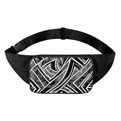 Black and White Polynesian Waist Bags