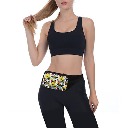 Luxtrini Bees and Sunflowers Waist Bag: Experience Nature's Buzz and Beauty!