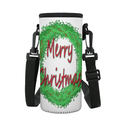 S Water Bottle Carrier Bag - Merry Christmas - Luxtrini, LLC