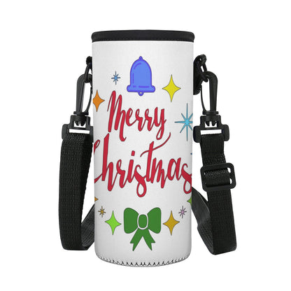 S Water Bottle Carrier Bag - Merry Christmas - Luxtrini, LLC