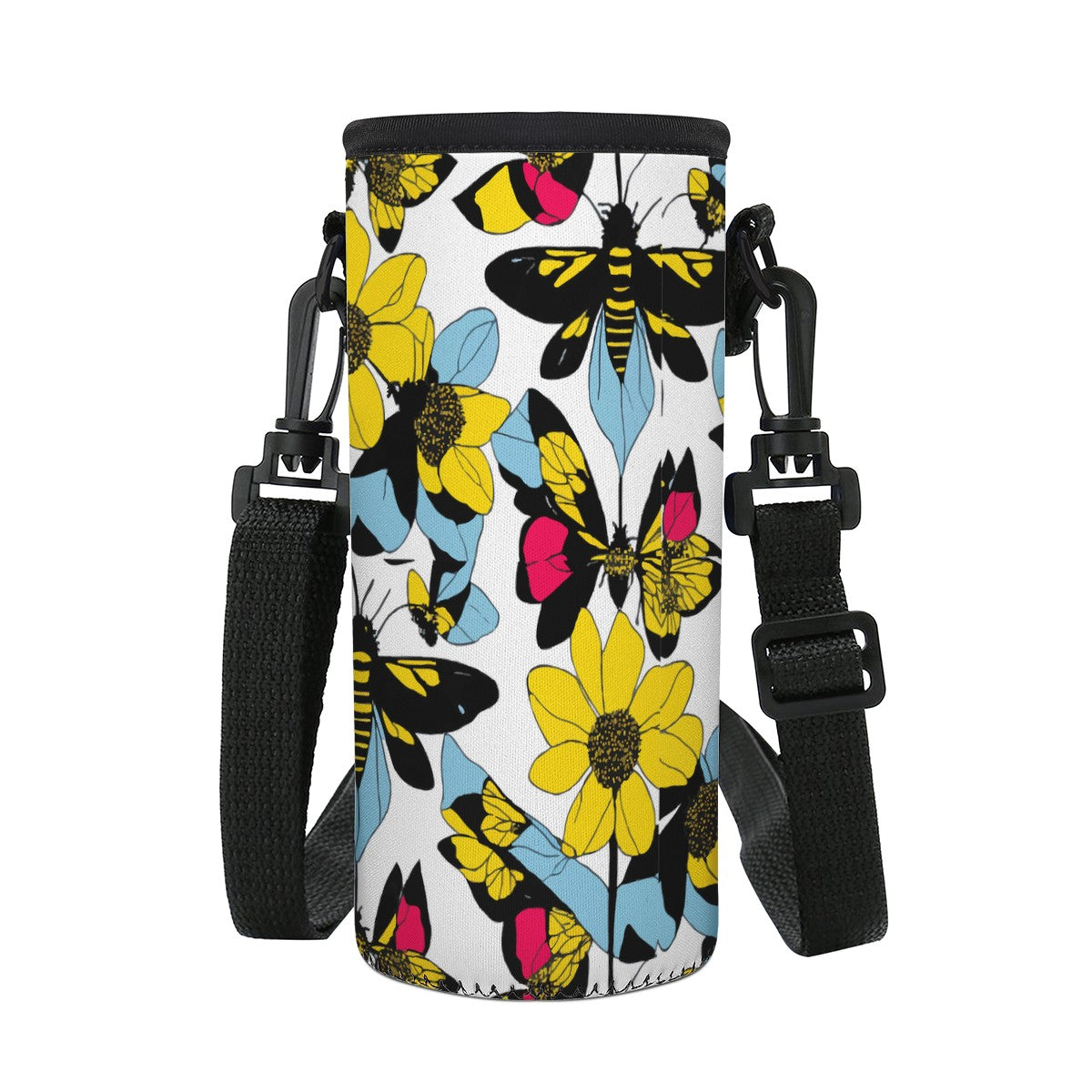 Bees and Sunflowers Small Water Bottle Carrier Bag