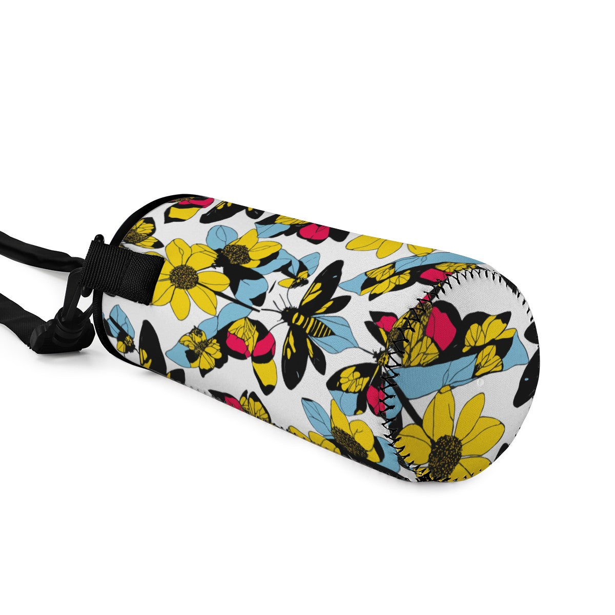 Bees and Sunflowers Small Water Bottle Carrier Bag