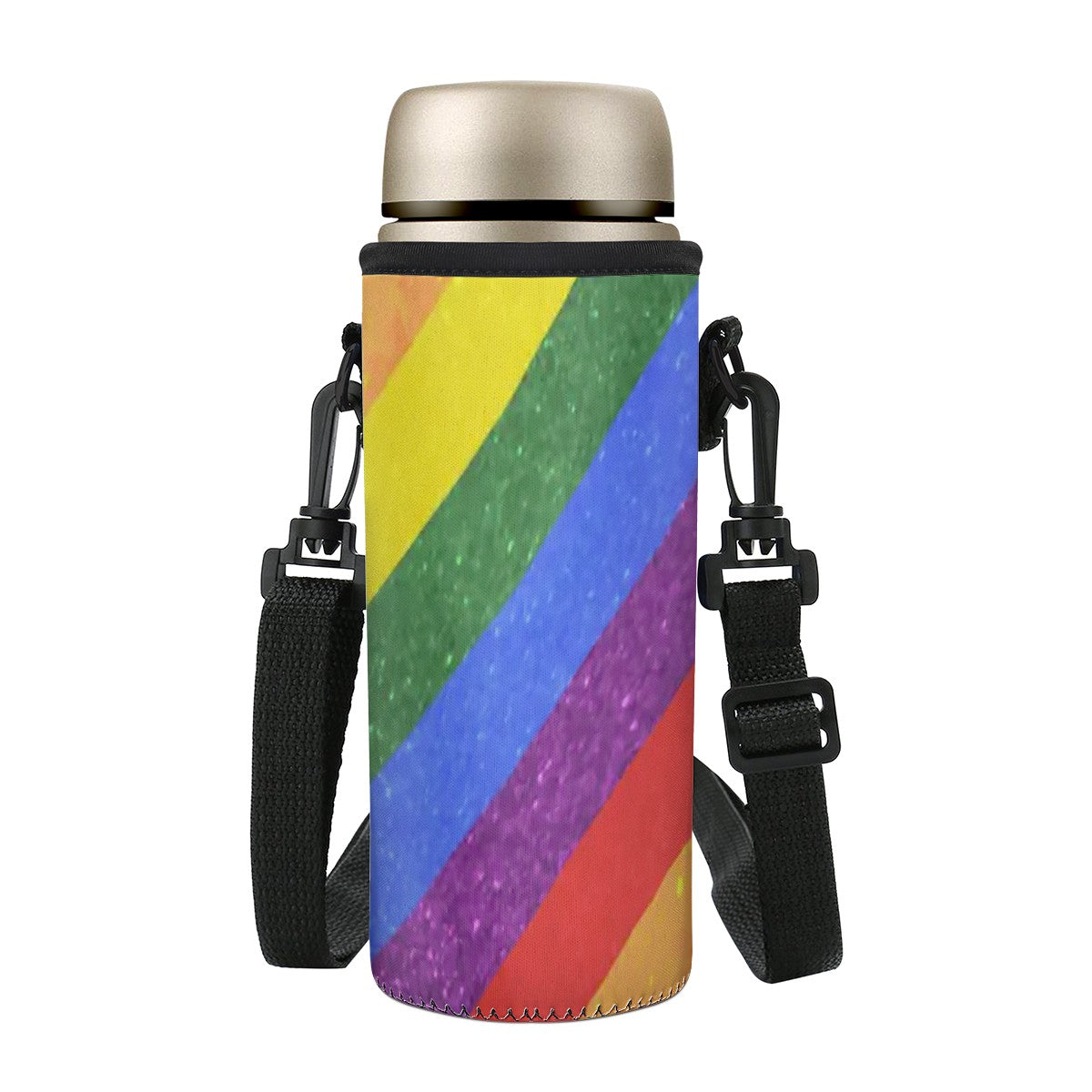 LGBT Pride Motif Pattern S Water Bottle Carrier Bag - Luxtrini, LLC