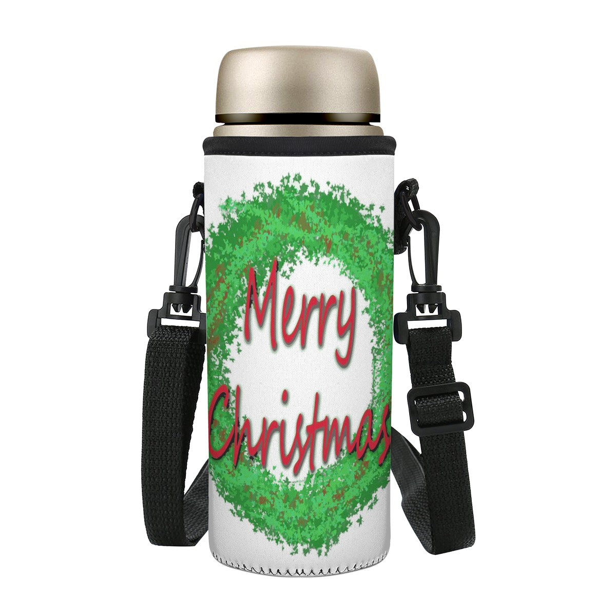 S Water Bottle Carrier Bag - Merry Christmas - Luxtrini, LLC