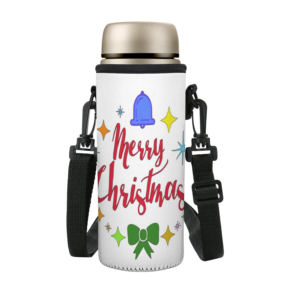 S Water Bottle Carrier Bag - Merry Christmas - Luxtrini, LLC