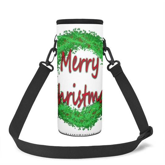 L Water Bottle Carrier Bag - Merry Christmas - Luxtrini, LLC