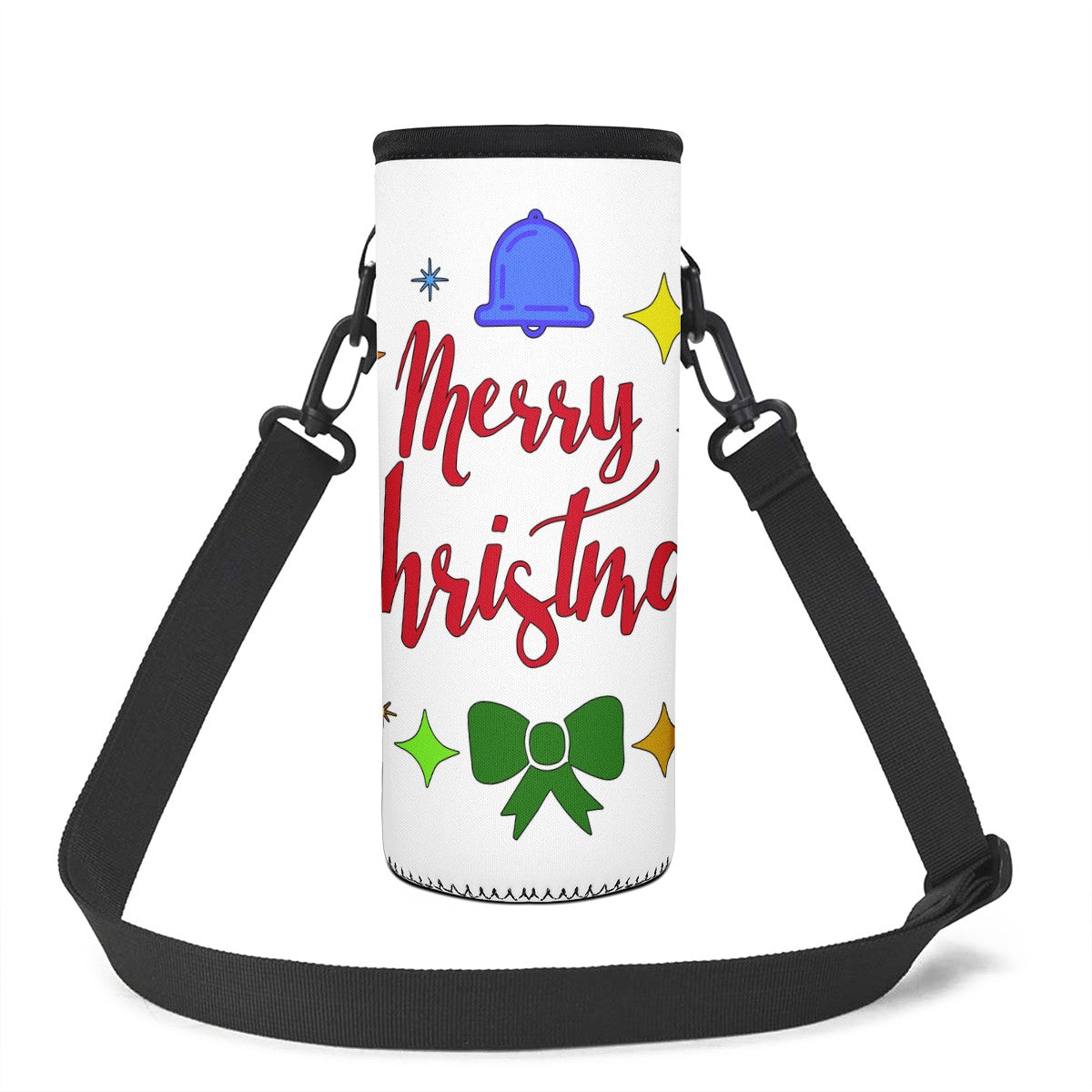 L Water Bottle Carrier Bag - Merry Christmas - Luxtrini, LLC