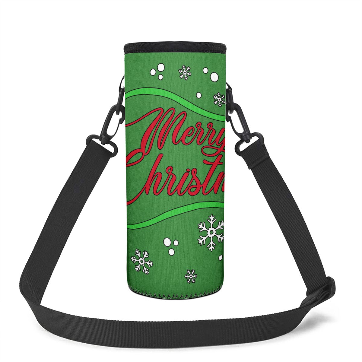 L Water Bottle Carrier Bag - Merry Christmas - Luxtrini, LLC