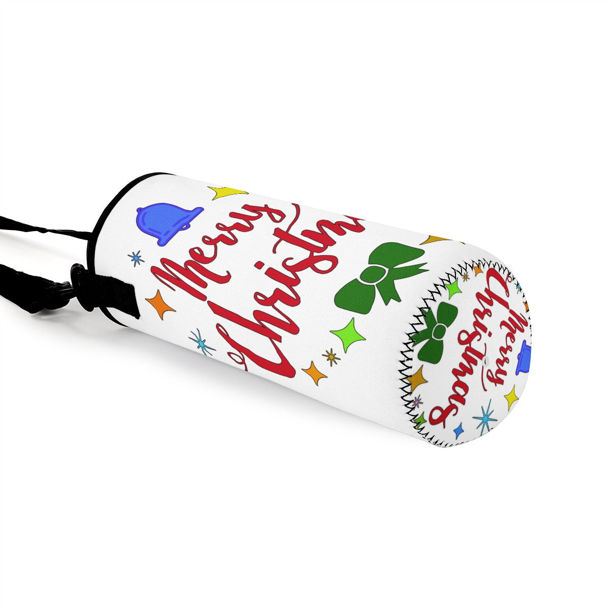 L Water Bottle Carrier Bag - Merry Christmas - Luxtrini, LLC