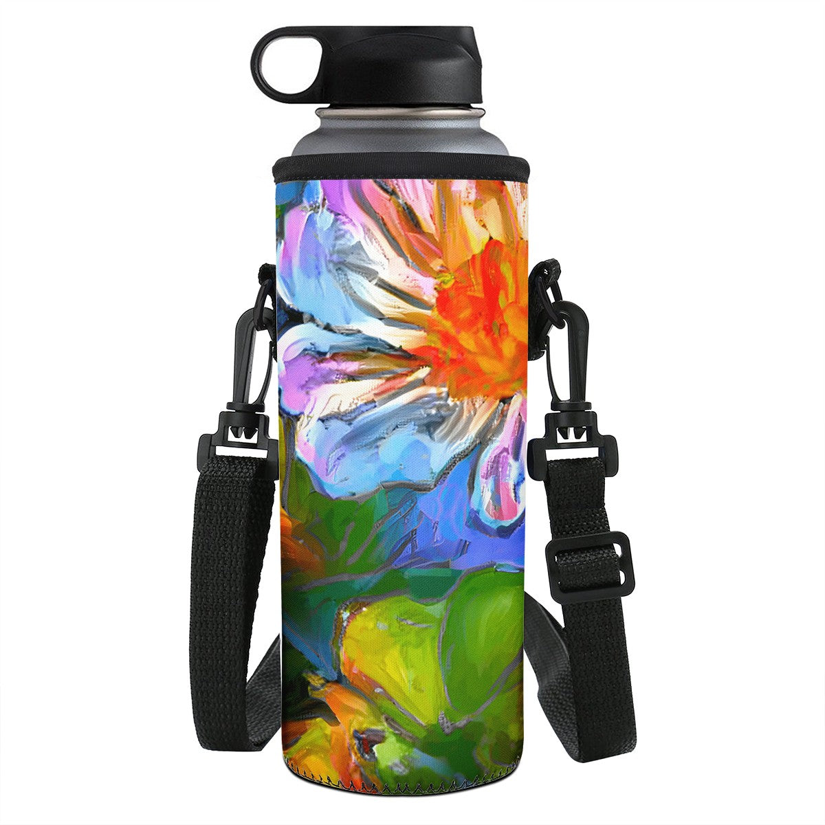 Petunia Flower L Water Bottle Carrier Bag - Luxtrini, LLC