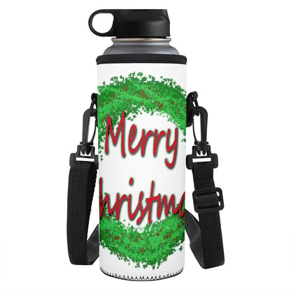 L Water Bottle Carrier Bag - Merry Christmas - Luxtrini, LLC