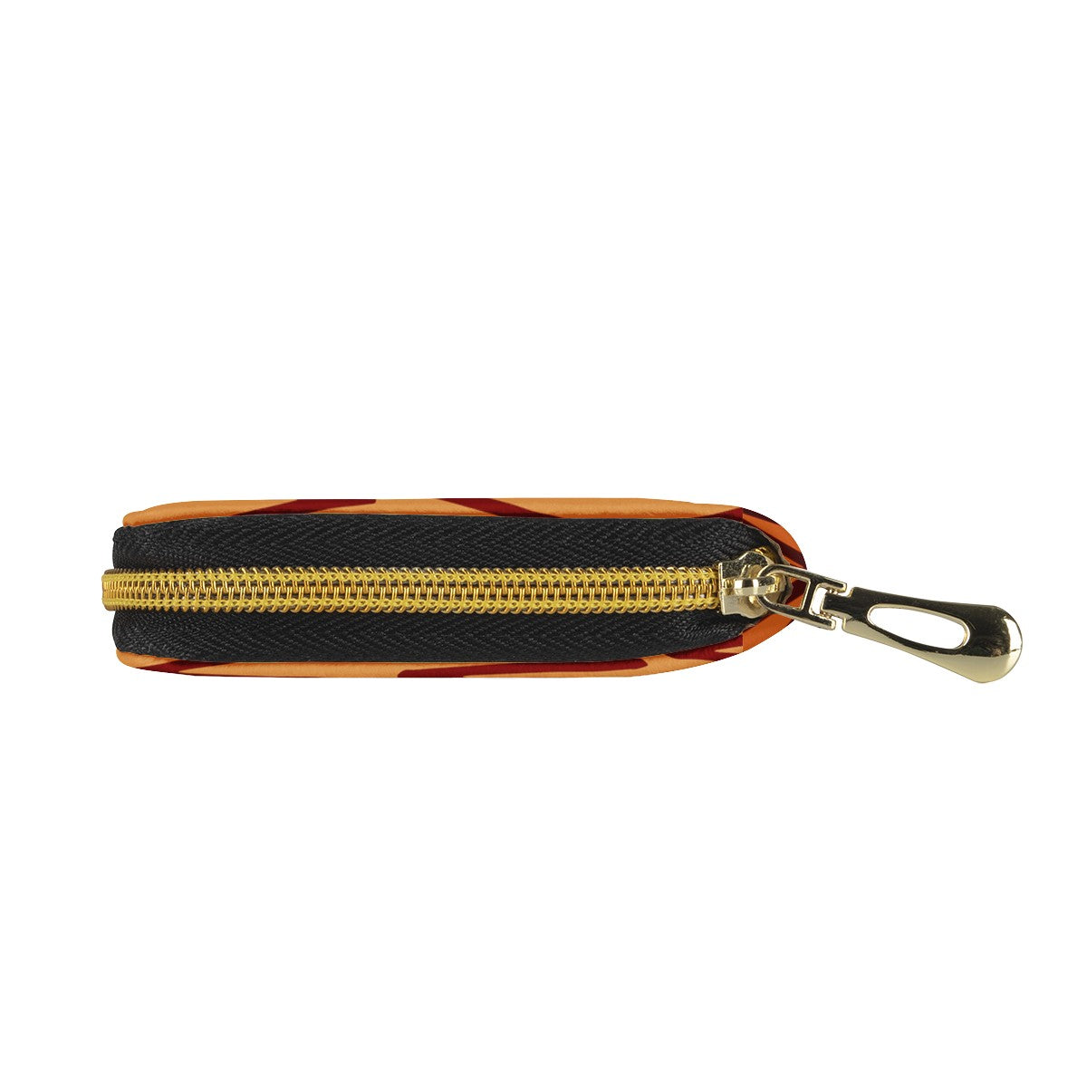 Handmade African Mudcloth Orange L Zipper Purse - Ethnic and Stylish Women's Clutch