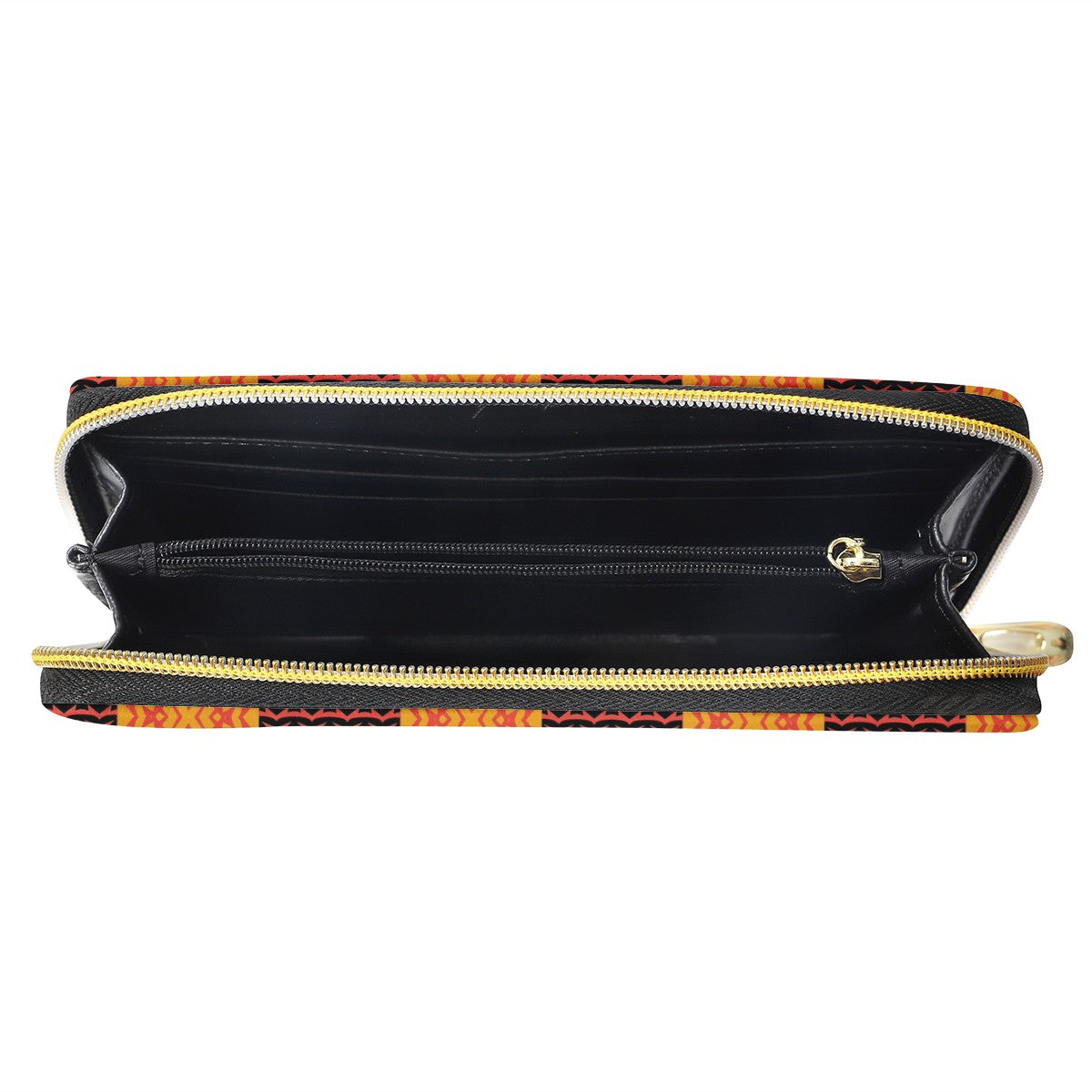 Black and Orange Tribal Design - Business L Zipper Purse