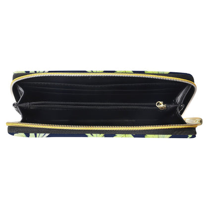 Palm Fronds - Lime Green and Black L Zipper Purse - Stylish and Functional Women's Clutch