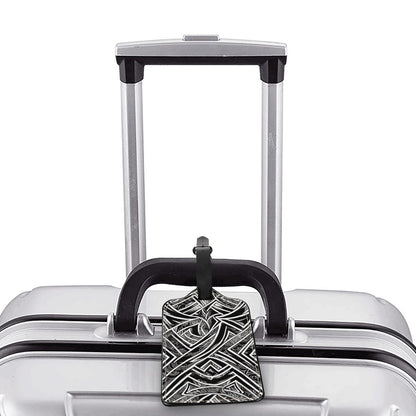 Black and White Polynesian Luggage Tags