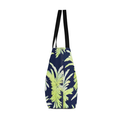 Puakenikeni - Lime Green and Black Shopping Tote Bag - Luxtrini, LLC