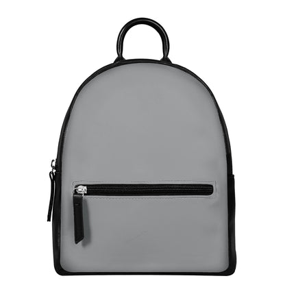 Silver Gray PU Backpack