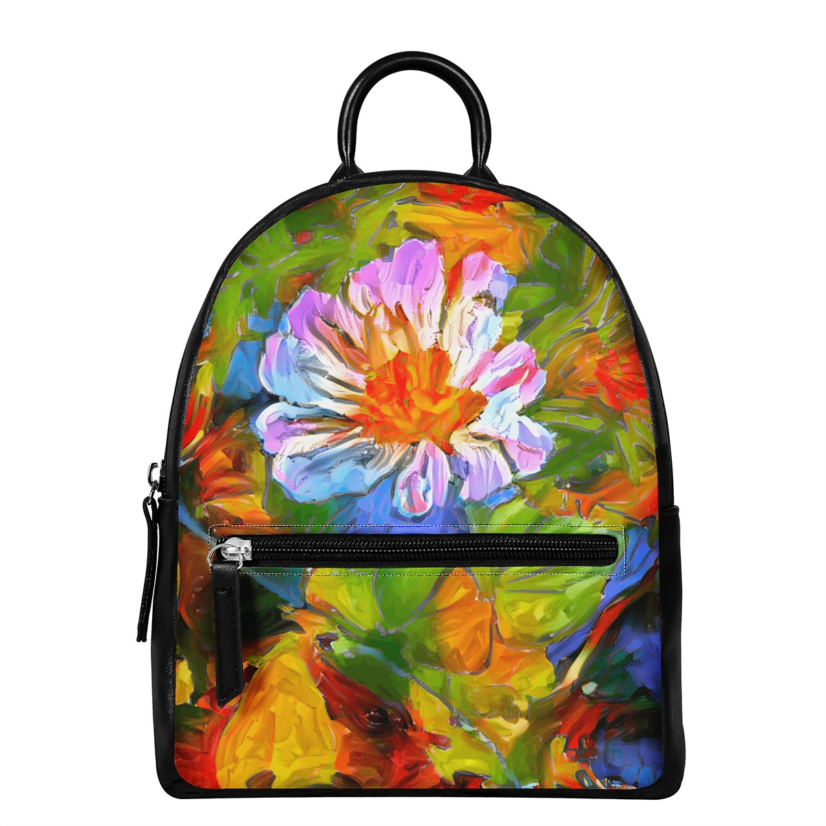 Petunia Flower PU Backpack