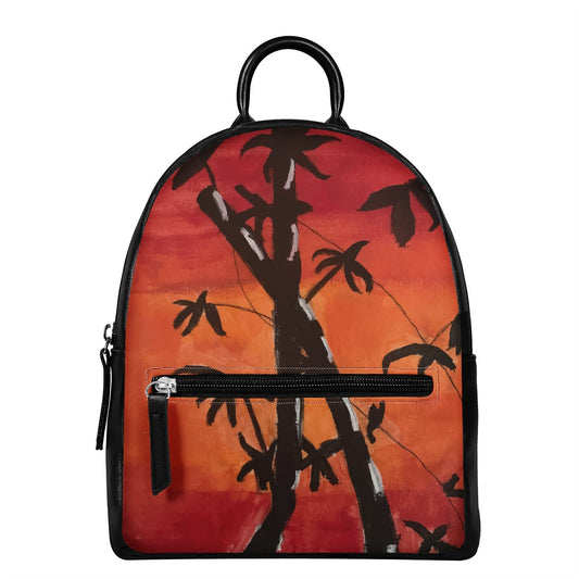 Bamboo at Sunset PU Backpack