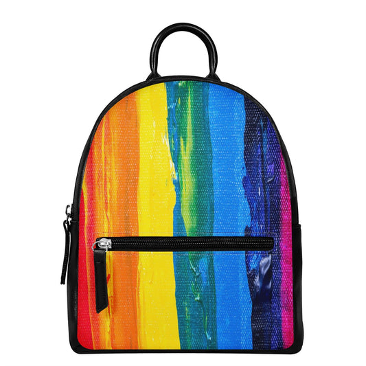 Rainbow Painting PU Backpack