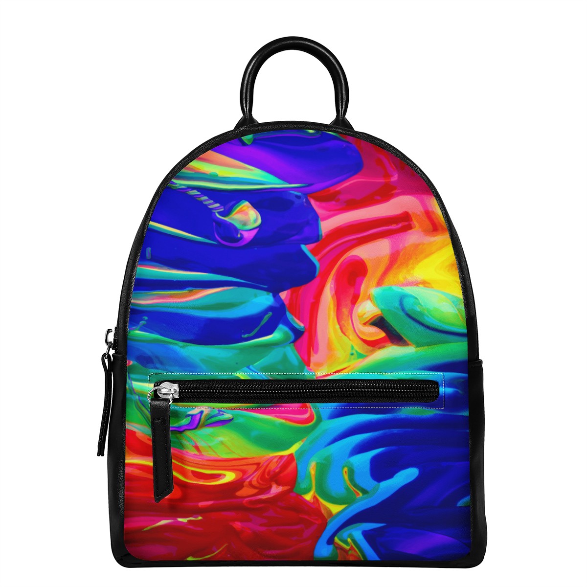 Rainbow Confusion PU Backpack