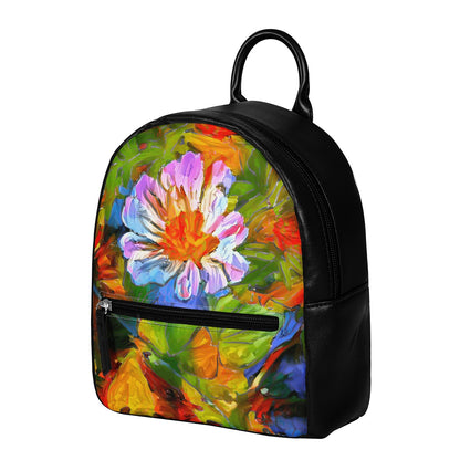 Petunia Flower PU Backpack