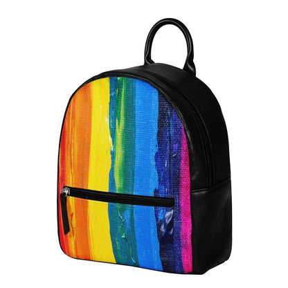 Rainbow Painting PU Backpack