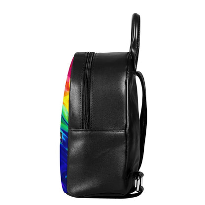 Rainbow Confusion PU Backpack