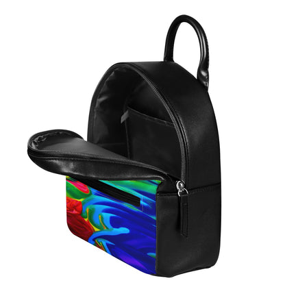 Rainbow Confusion PU Backpack