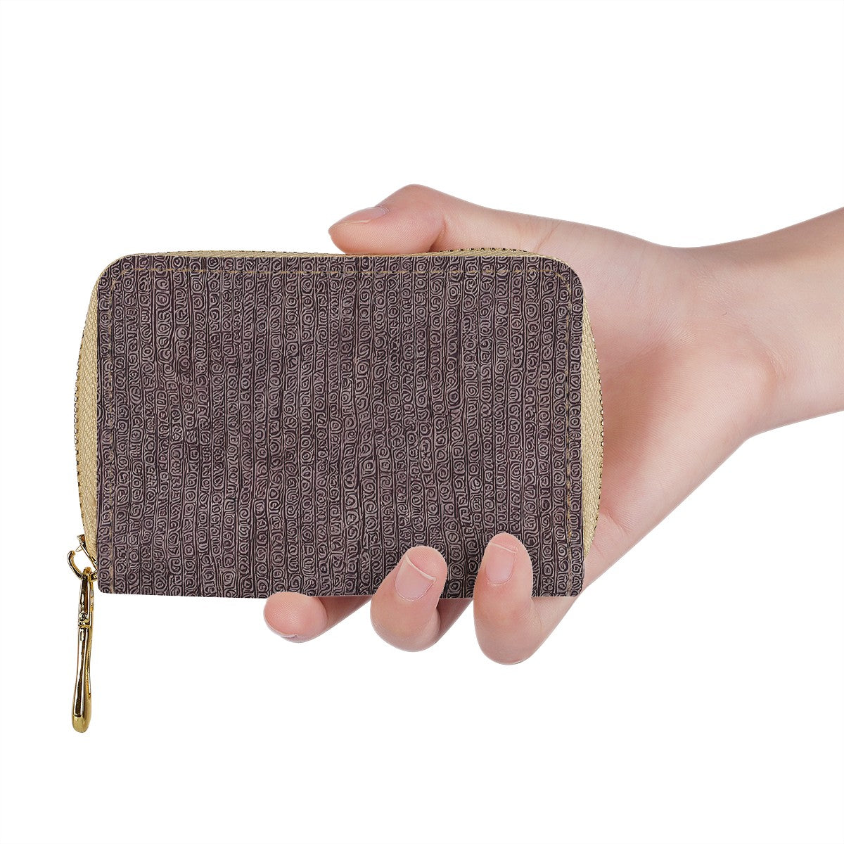 African Ethnic Mudcloth Zipper Card Holder - PU Leather Waterproof Card Holder with 20 Card Slots Universal ONESIZE