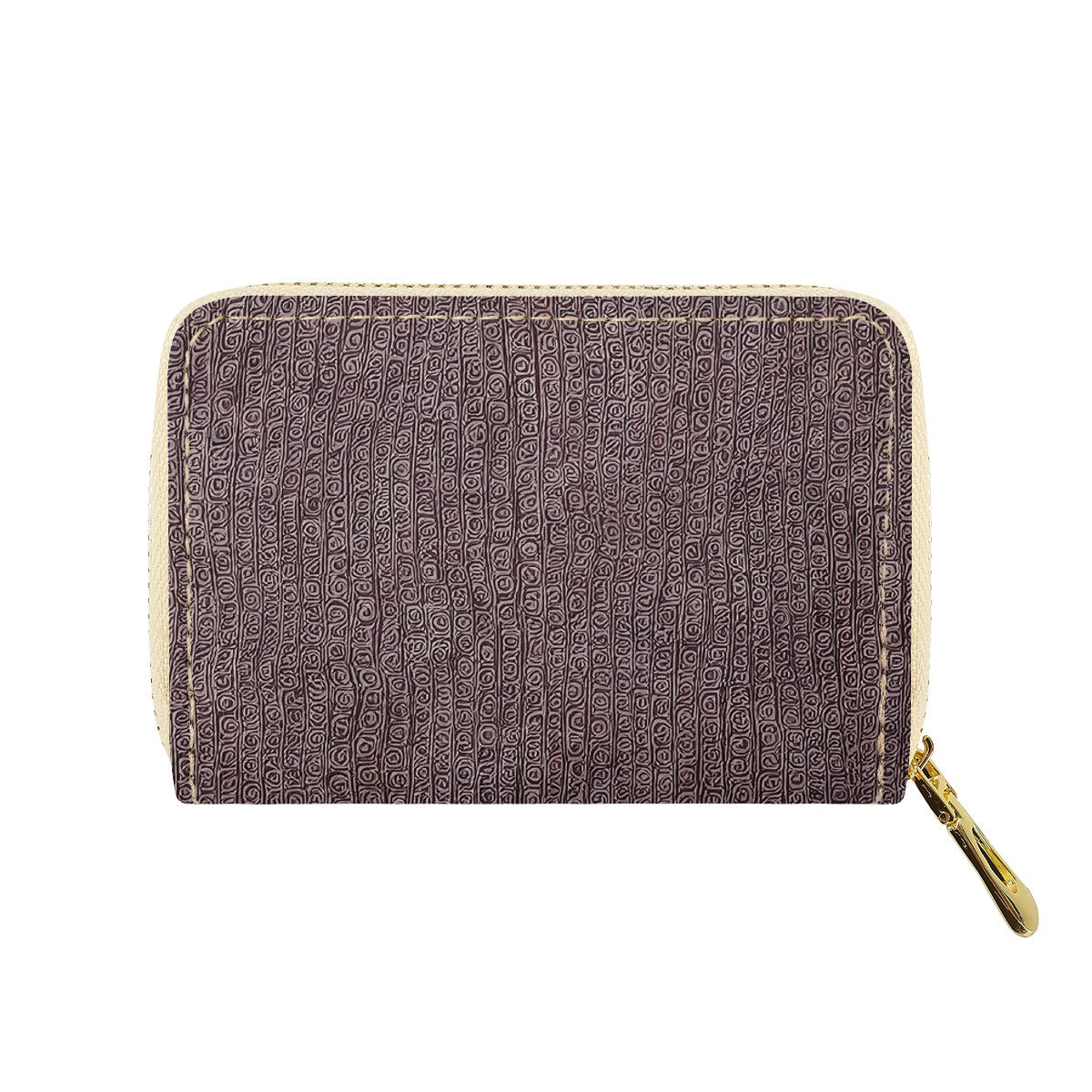 African Ethnic Mudcloth Zipper Card Holder - PU Leather Waterproof Card Holder with 20 Card Slots