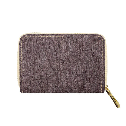 African Ethnic Mudcloth Zipper Card Holder - PU Leather Waterproof Card Holder with 20 Card Slots