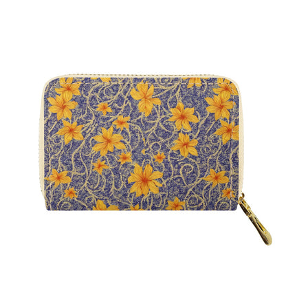 Jasmine Zipper Card Holder - PU Leather Waterproof Card Holder with 20 Card Slots