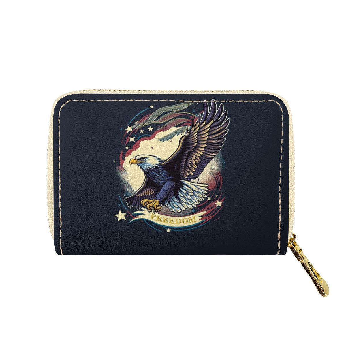 Freedom Flyer: Celebrating the Bald Eagle as a Symbol of Freedom and Strength in the USA Zipper Card Holder Universal ONESIZE
