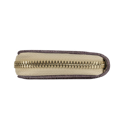 African Ethnic Mudcloth Zipper Card Holder - PU Leather Waterproof Card Holder with 20 Card Slots