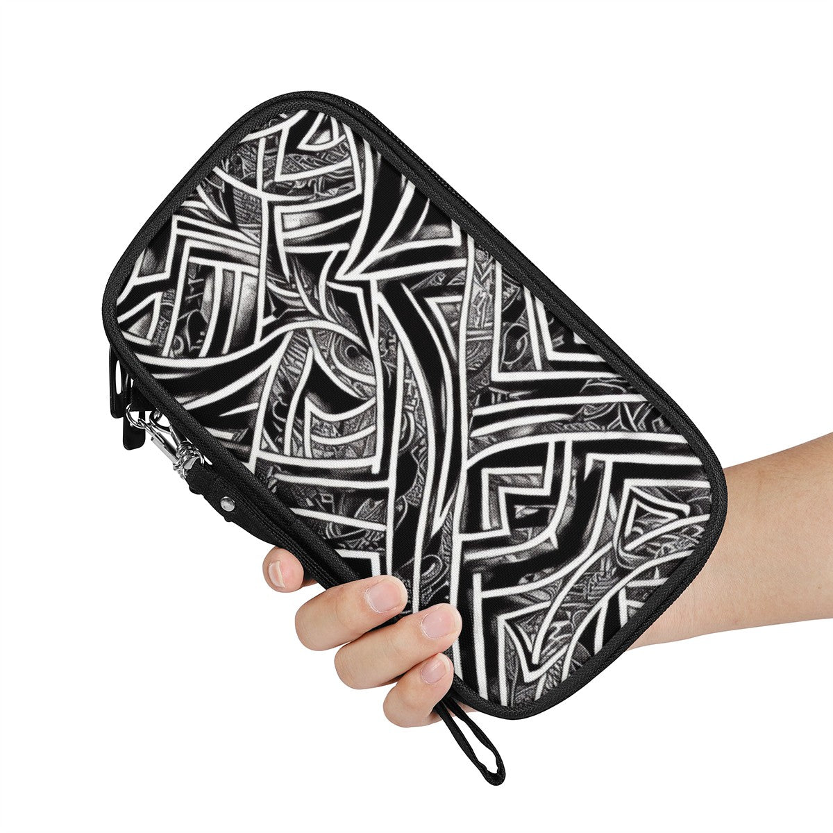 Black and White Polynesian Passport Wallet