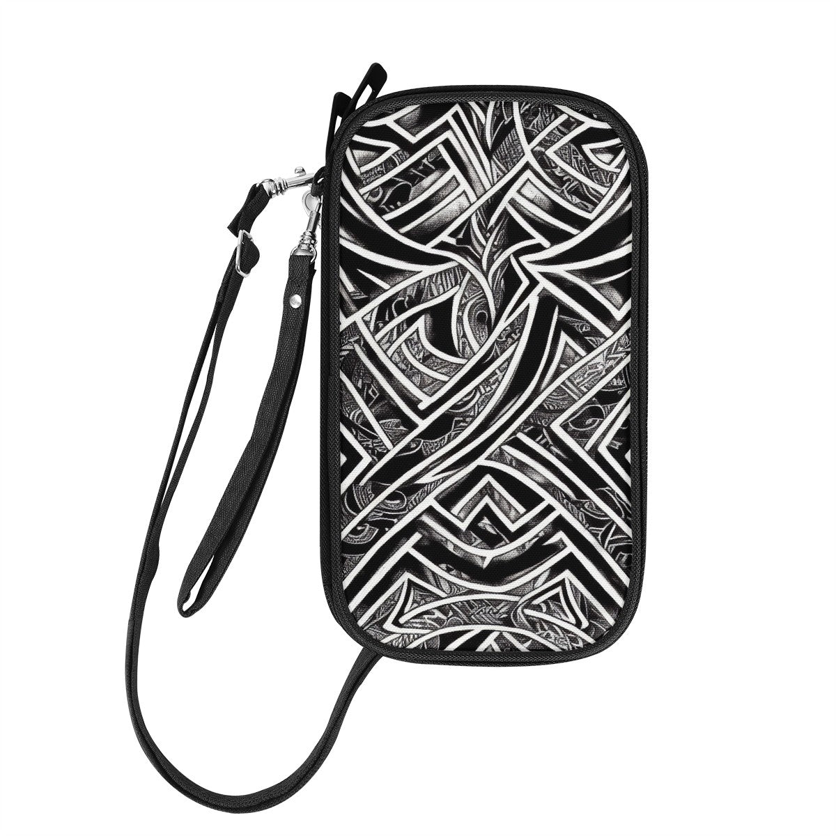 Black and White Polynesian Passport Wallet