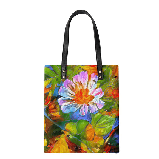 Petunia Flower PU Leather Handbags