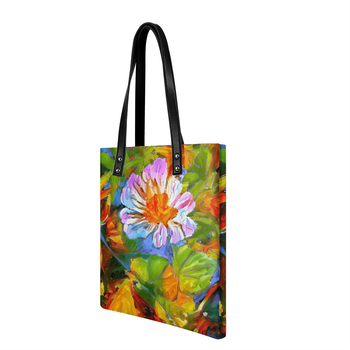 Petunia Flower PU Leather Handbags