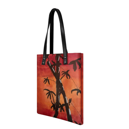 Bamboo at Sunset PU Leather Handbags