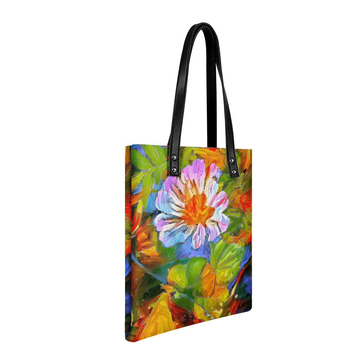 Petunia Flower PU Leather Handbags