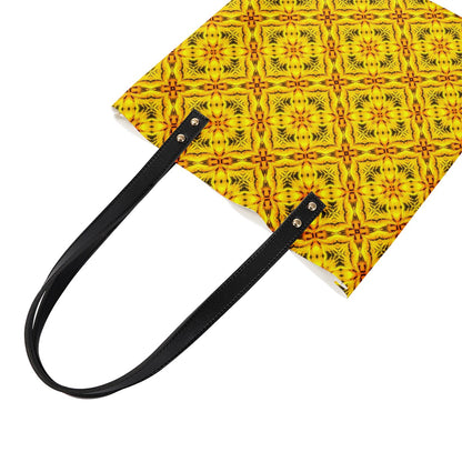 African Ethnic Yellow Toghu: Cameroon PU Leather Handbags