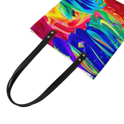 Rainbow Confusion PU Leather Handbags