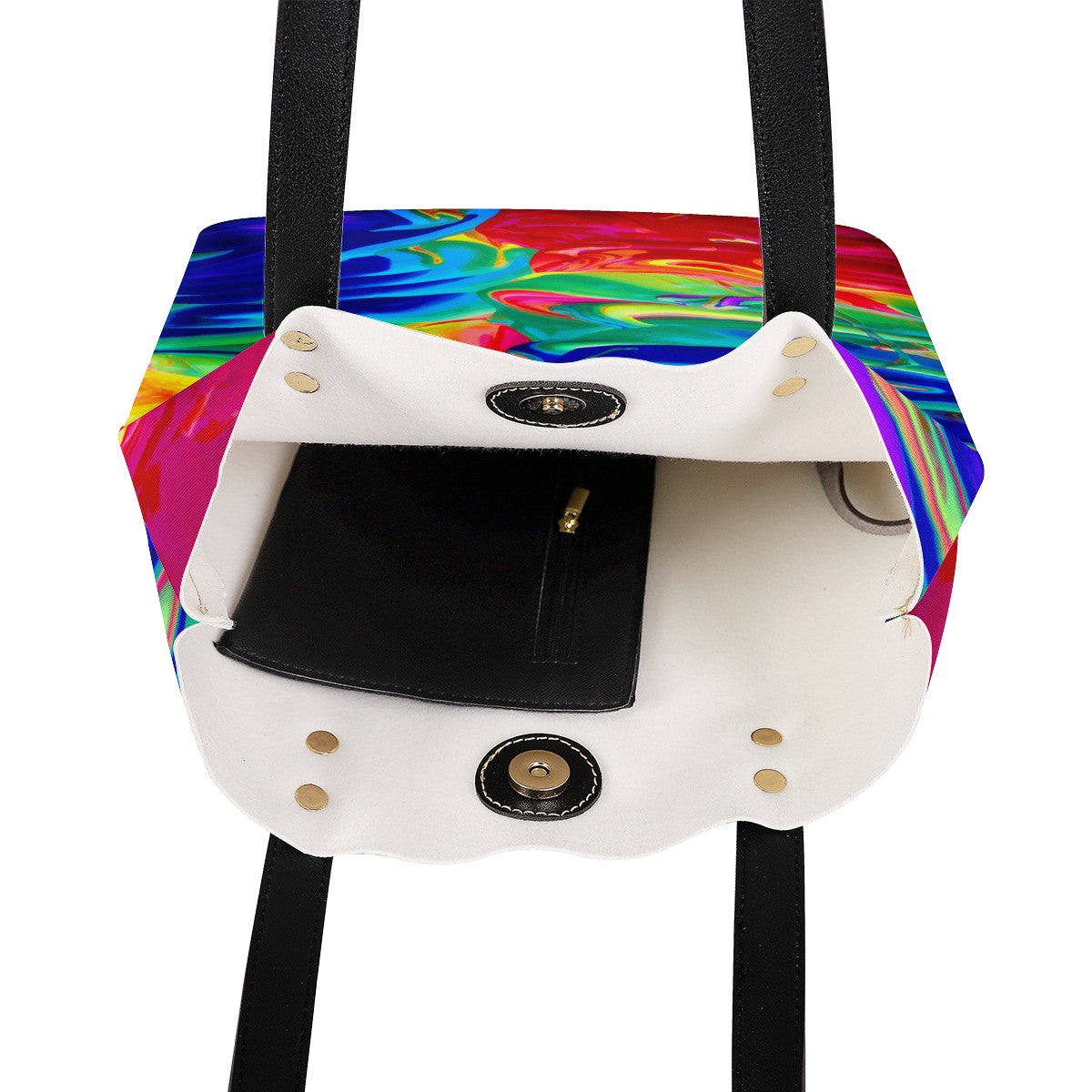 Rainbow Confusion PU Leather Handbags