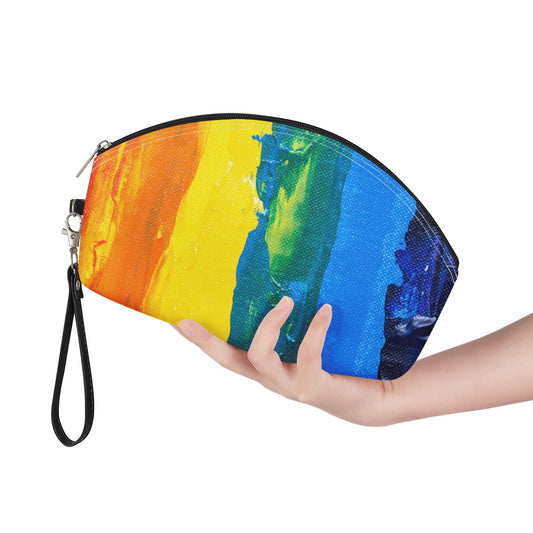 Rainbow Painting Curve Cosmetic Bags