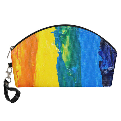 Rainbow Painting Curve Cosmetic Bags