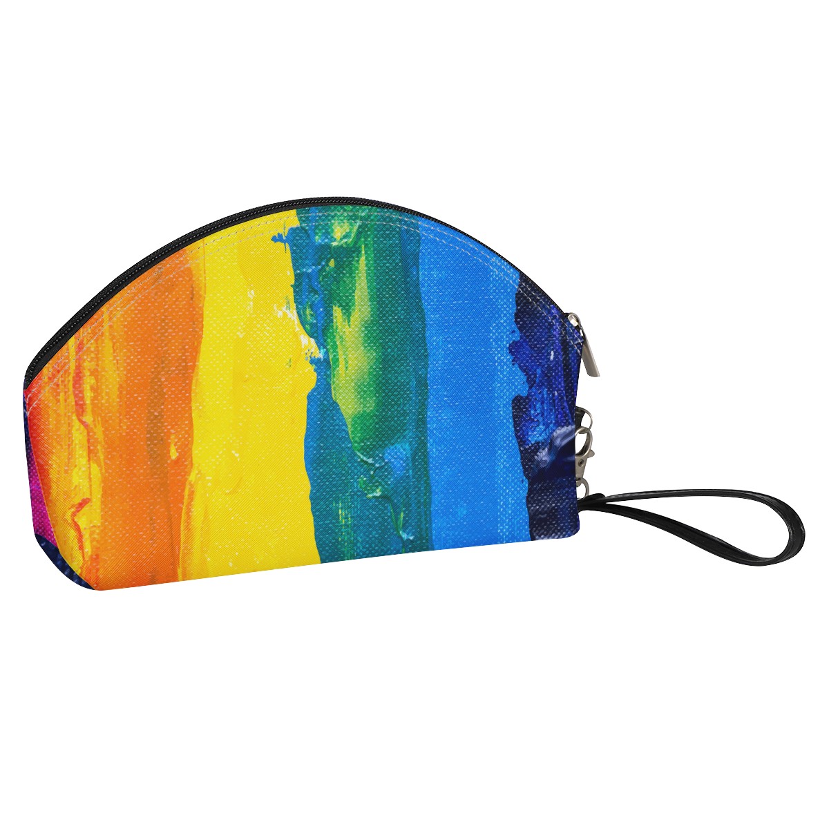 Rainbow Painting Curve Cosmetic Bags