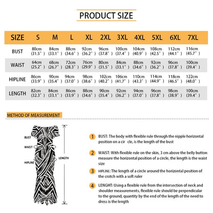 Polynesian Off Shoulder Fishtail Dress Up to 7XL