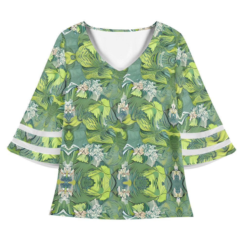 American Lotus Women Puff Sleeve Blouse