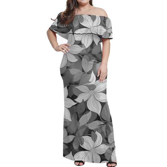 Women's Off The Shoulder short sleeve dress white